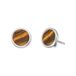 Engelsrufer - Oorstekers - Gerhodineerd Sterling Zilver - Tijgeroog