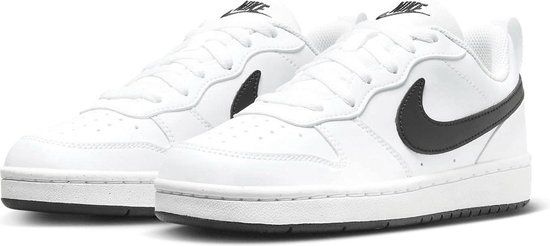 Nike Court Borough Low Recraft (GS) Kinder Sneakers Wit-zwart Maat 38.5
