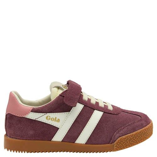 Gola Elan leren sneakers - aubergine/wit/roze