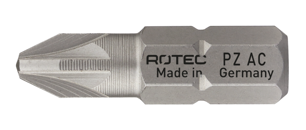 Rotec Schroefbit PZ 1 L=25 C6.3 RVS (vpe 2)