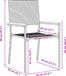 vidaXL Tuinstapelstoelen 2 st crème en bruin
