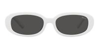 Polo Ralph Lauren Ph 4198u Lunettes de soleil femme blanc géométrique gris 53mm