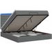 Prolenta Maison Exclusive Lit Ottoman exclusif, avec matelas et éclairage LED, couleur gris foncé, dimensions 160 x 200 cm, revêtement en tissu