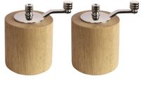 Olympia peper- en zoutmolen set licht hout 8.5cm