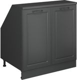 Vicco Rion Kast voor schuine wand – 80 x 81.6 cm met 2 deuren, kastromp 60 cm diepte Antraciet landhuis