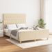 Maison Exclusive - Cadre de lit sans matelas crème 140x190 cm tissu