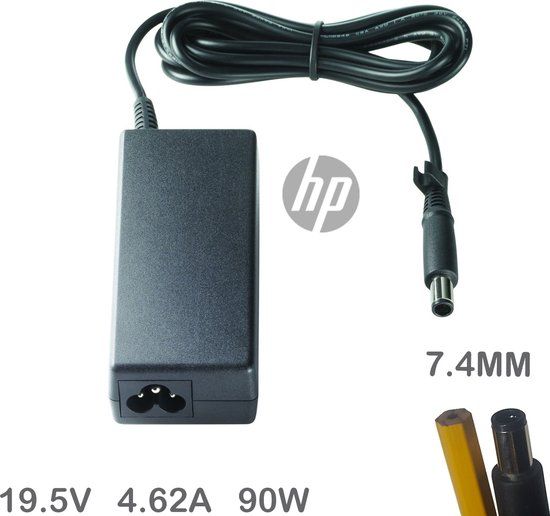 HP Originele Big Pin Adapter 90W 19V 4.7A - Zwart