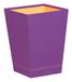 RHODIA 318920C - Papiermand Violet - 24 x 24 x 32 cm - Oranje Zadelstiksel - Buitenkant in Imitatieleer - Home Office Rhodiarama Collectie - Bureauorganisatie en Stijlvolle Opberging