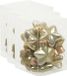 Othmar Decorations Kerstornamenten - sterren - 36 stuks - goud/groen - 4 cm - glas