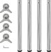 vidaXL Tafelpoten in hoogte verstelbaar chroom 710 mm 4 st