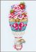 Vervaco Cupcake Ballon Borduurpakket - Lichtblauw - 21 x 33 cm