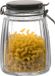 Urban Living Weckpot/inmaakpot - 1,5L - glas - met beugelsluiting - mat zwarte deksel