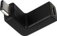 Merkloos Avizar Ultracompacte USB-C Female naar USB-C Male 90° Gehoekte Adapter Zwart