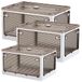 Extra set van 3 opbergdozen voor kleding, 55 + 85 + 116 l, opvouwbaar, van kunststof