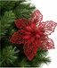 Cosy&Trendy Kerstboomversiering Kerstster - 17 cm - rood glitter - op clip - ornament