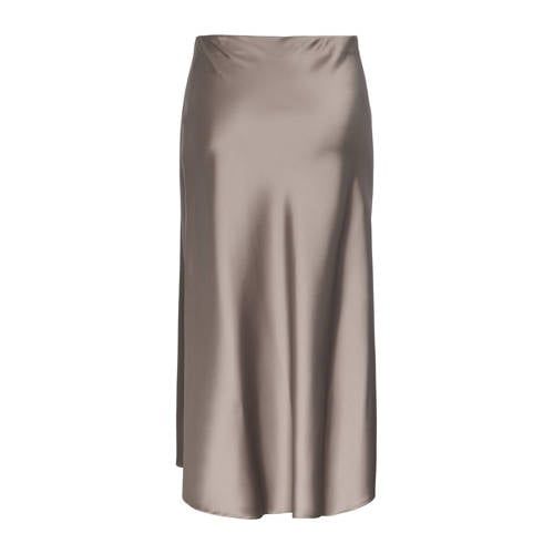Y.A.S YASPELLA Satin Midi Skirt - Bronze