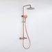 FortiFura Calvi opbouw regendoucheset – Ø25 cm hoofddouche – 3-standen ronde handdouche – Koper geborsteld