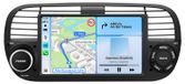 Awesafe Fiat 7 inch, 2+64GB Android autoradio voor Fiat 500 (2007-2015), met draadloze CarPlay, Android Auto, WiFi, GPS-navigatie, RDS, DSP, DAB+, Bluetooth, USB, zwart