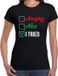 Bellatio Decorations Shoppartners Bv Naughty nice fout Kerst t-shirt - zwart - dames - Kerstkleding / Kerst outfit M