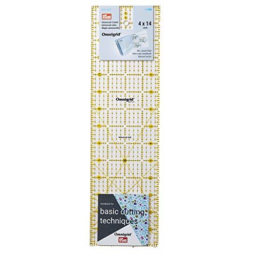 Prym 611477 Universal 4 x 14 inch omnigrid liniaal, kunststof, transparant