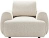 Vente-unique Fauteuil in gemêleerde beige stof MONELIA