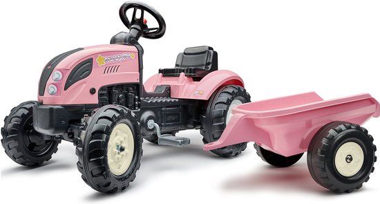 Falk Tractor Country Farmer Set Pink 2+