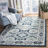 Safavieh multifunctioneel tapijt voor binnen Vintage 62 X 240 cm Marineblauw/grijs