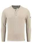 Key Largo Shirt 'SANDRO' donkerbeige / zwart / wit