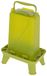 Kerbl Hobbyfarming Automatische voedseldispenser 3,5 liter groen met poten afneembaar deksel weerbestendig eenvoudige reiniging transparante container voor boerderijdieren