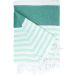The One Towelling Marine Hamam serviette - 100 x 180 cm - 100% Coton - Petrol/Menthe