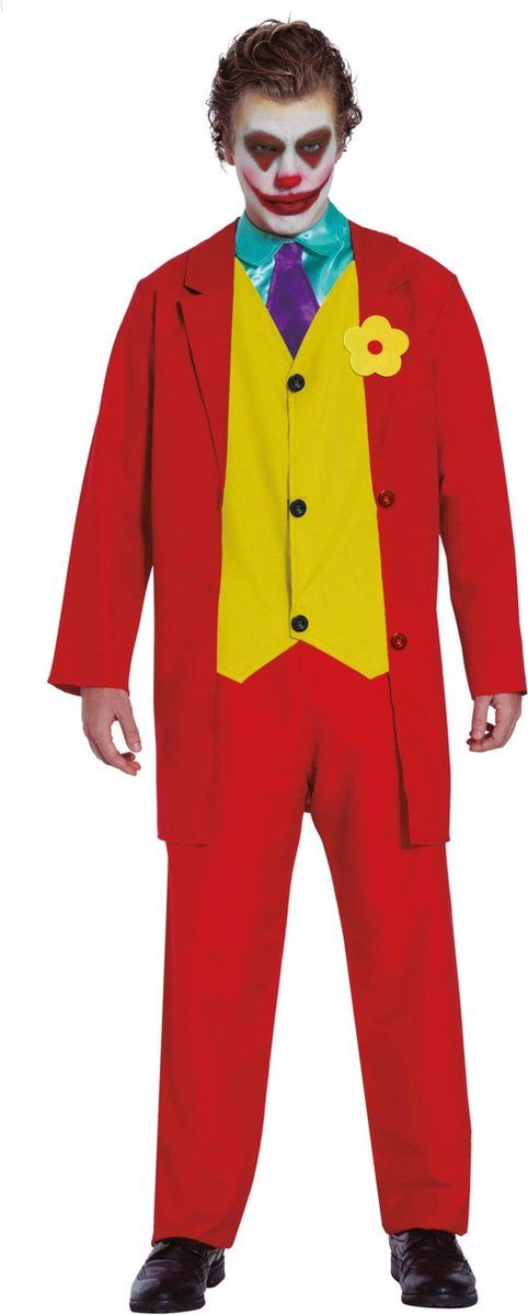 FIESTAS GUIRCA Rode gestoorde joker clown kostuum voor volwassenen - XL