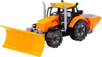 Cavallino Tractor met Sneeuw Ploeg Geel, Schaal 1:32