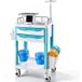 VEVOR Trolley médical 110 kg Trolley de laboratoire Trolley de service médical 89x68x165 cm, pour hôpitaux, cliniques et laboratoires, Trolley de transport silencieux avec 2 tiroirs, roues pivotantes et verrouillables à 360°