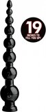 Hosed Graduated Bead Anal Snake Anaaldildo - 49 cm - Black