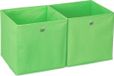 Merkloos Relaxdays Opbergbox Stof - Set van 2 - Vierkant - 30 x 30 x 30 cm - Groen