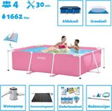 Intex Opzetzwembad - Rechthoekig - 220 x 150 x 60 cm - Roze