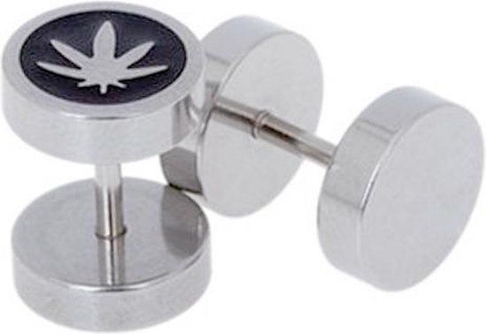 LGT JWLS Lookinggoodtoday Heren oorbellen Fake Ear Plug Ganja
