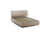 Maisons du Monde Lit double en tissu beige 160x190 cm