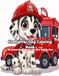 Firefighter Dog Coloring Book