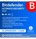 Bitdefender Ultimate Security Family 25 apparaten Jaarlijks