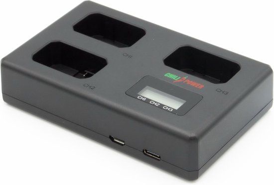 Chili Power ChiliPower Sony NP-FW50 Triple Lader - Laadt 3 accu's, ook tegelijkertijd