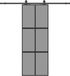 vidaXL Schuifdeur met beslagset, 76x205 cm, gehard glas, zwart