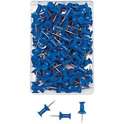 Wedo 54101 Pins Diabolo Design in Transparante Doos 100 Stück Blauw