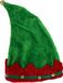 Gerimport Elfenmuts - groen/rood - puntmuts - volwassenen - polyester - kerstelf accessoires