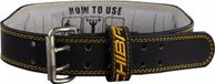Chiba 40810 Leather Training Belt (Black/Gold) S