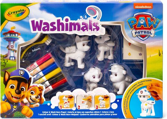 Crayola Washimals Paw Patrol Activiteitenset met 4 Puppy's
