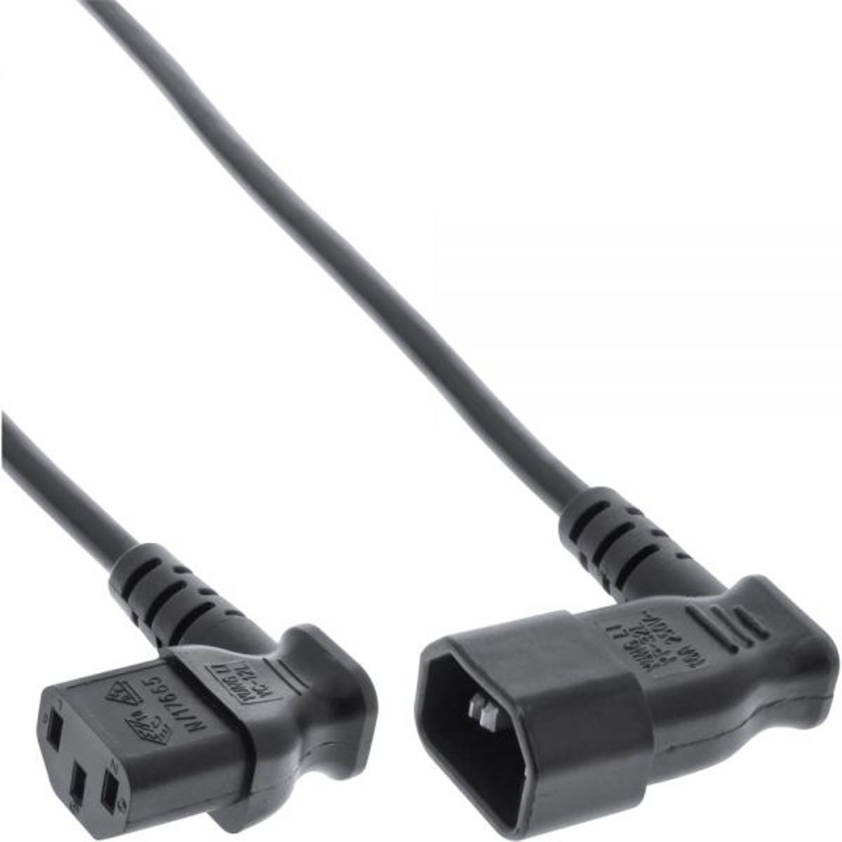 Inline Panda Inline C13 - C14 voeding verlengkabel - haaks - 0,40 meter