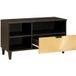 Meuble TV noir et or 80 x 33 x 46 cm bois d'ingénierie