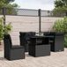 Maison Exclusive - Ensemble de meubles de jardin 6 pièces avec canapé et coussins, noir, en polyrotin