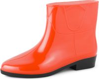 Ladeheid Dames Regenlaarzen - Korte Rubberen Laarzen - PVC - LA-ZT-Meduza - Oranje 6M - 38
